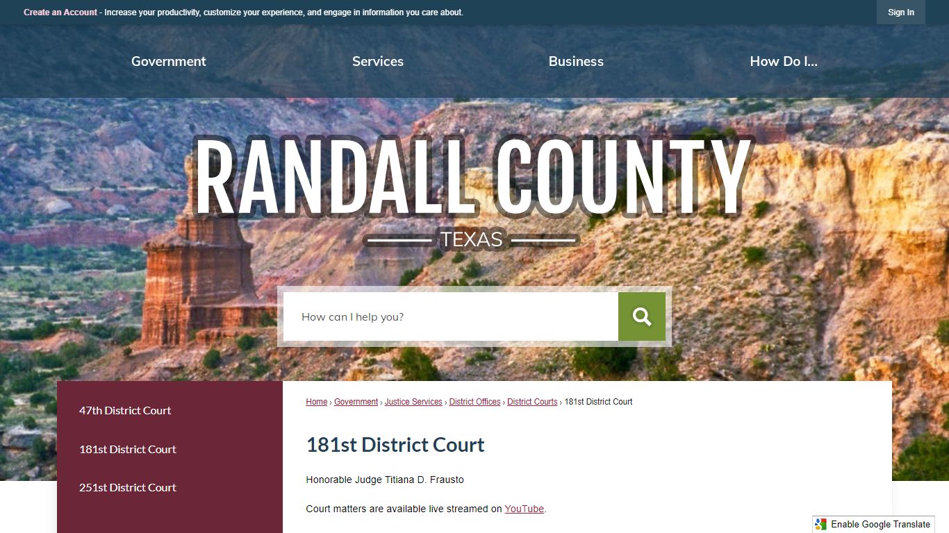 181st District Court | Randall County, TX