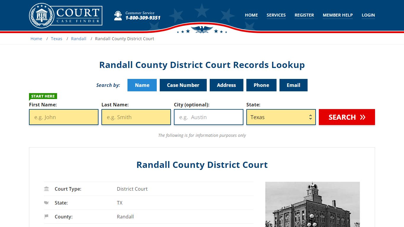 Randall County District Court Records Lookup - CourtCaseFinder.com